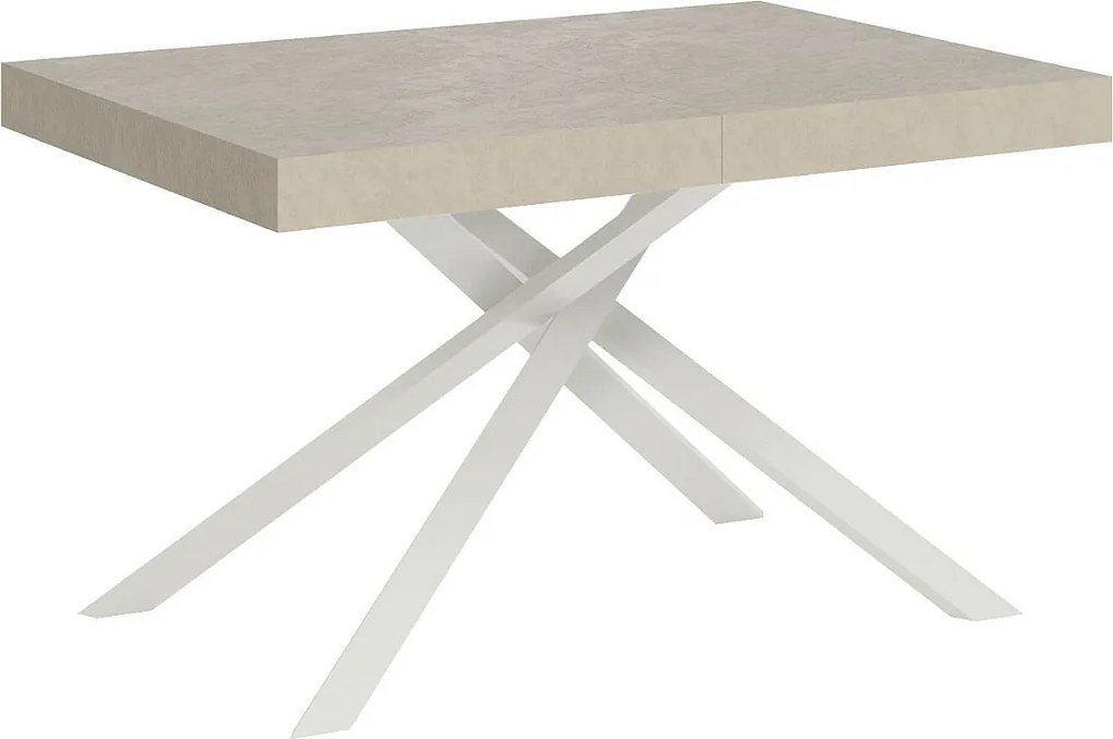 Stół rozkładany 140/244x90 cm Karida kaszmir nogi białe