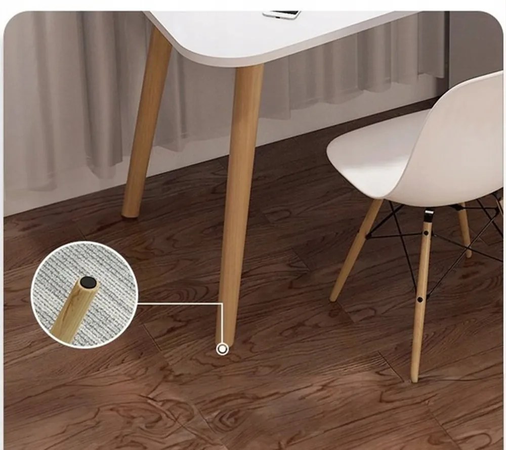 Nowoczesne białe biurko z szufladami i półkami - 100x50x73 cm - idealne do domu lub biura