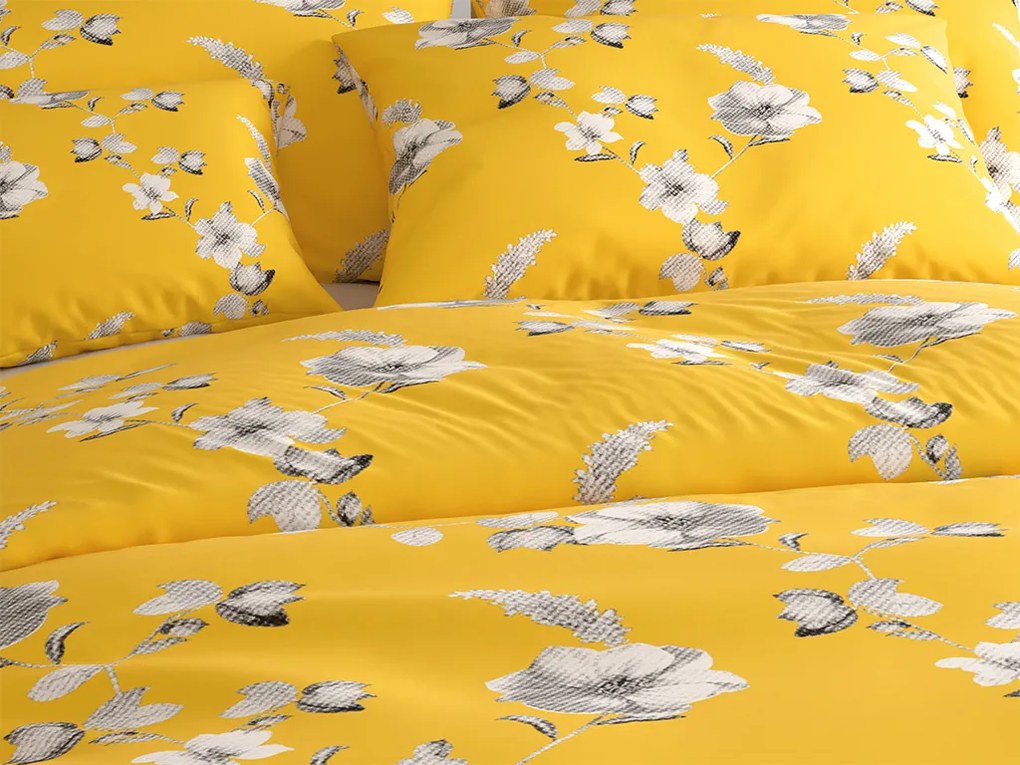 PrzytulneMieszkanie.pl PrzytulneMieszkanie.pl Pościel z mikrofibry YELLOW ROSE żółte Rozmiar pościeli: 70 x 90 cm | 140 x 200 cm