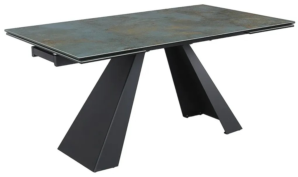 STÓŁ SALVADORE CERAMIC TURKUS OSSIDO VERDE/CZARNY MAT (160-240)X90 SIGNAL