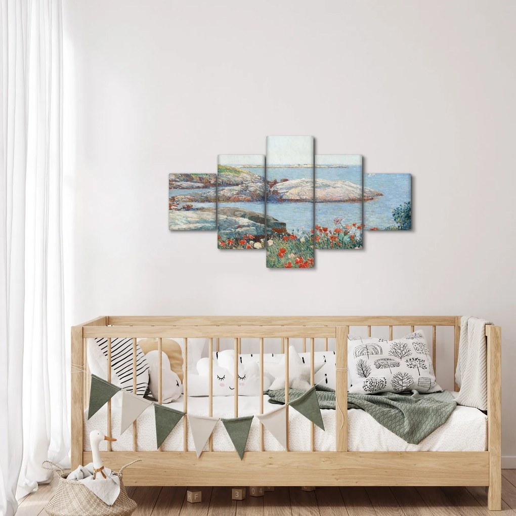 Obraz - Childe Hassam, Poppies,  Isles of Shoals, reprodukcje (125x70 cm)