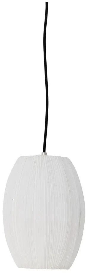 Biała lampa wisząca z tekstylnym kloszem ø 21 cm Pica – Bloomingville