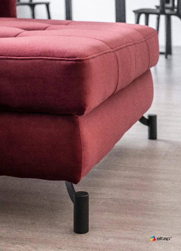 Narożnik z funkcją spania LORELLE VELVET szary prawy ELTAP