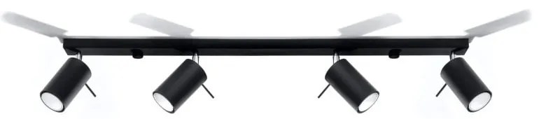 Czarna lampa wisząca Sollux Etna 4L