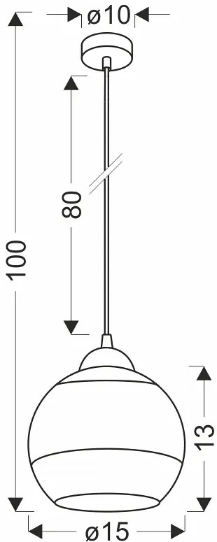 Nowoczesna czarno złota lampa wisząca - D235-Gris