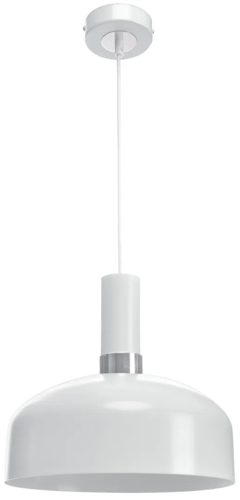 Lampa wisząca MALMO WHITE/CHROME 1xE27, biała, pojedyncza,