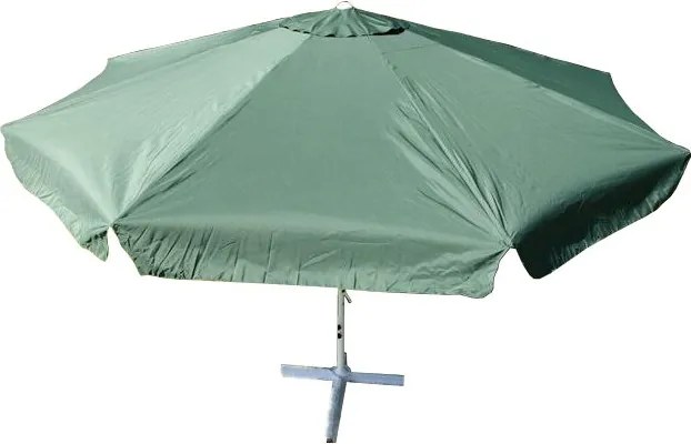 Parasol ogrodowy zielony z korbką 4 m