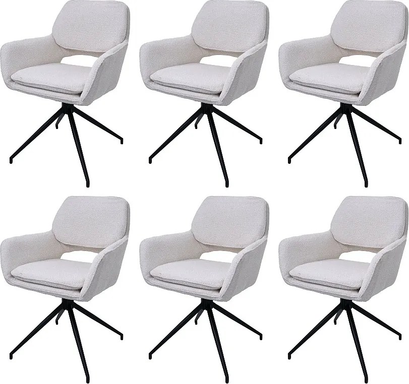 Krzesło do jadalni MCW-N74 (zestaw 6 sztuk),  kremowy