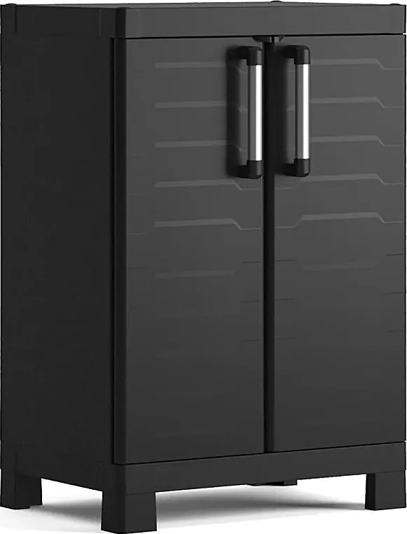 Szafka ogrodowa niska żywiczna "Cindy" z półkami wewnętrznymi i podwyższonymi nóżkami cm 65x45 97h