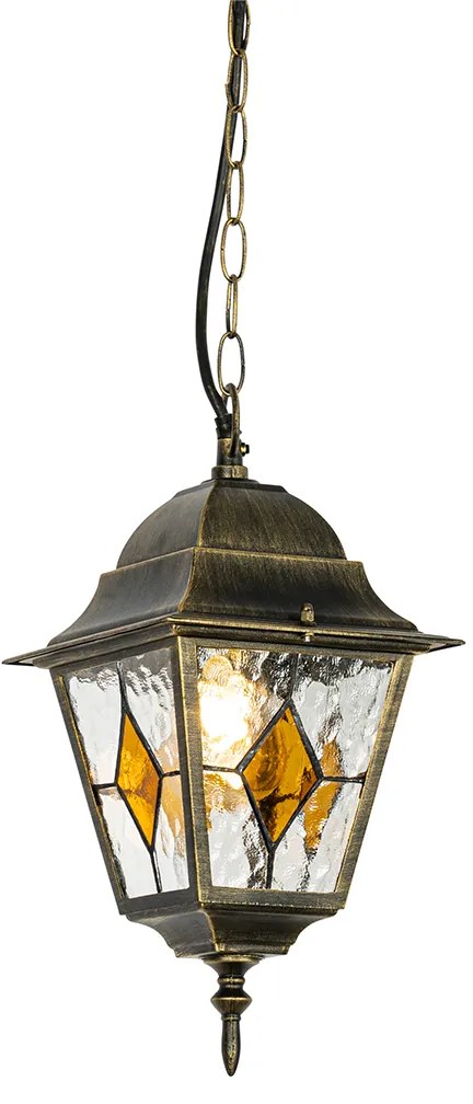 Zewnetrzna Vintage lampa wisząca zewnętrzna w kolorze antycznego złota - Antigua klasyczny/Antyczny Oswietlenie zewnetrzne