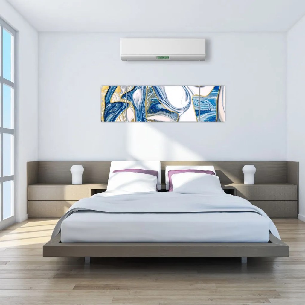 Obraz - Fale z marmuru (170x50 cm)