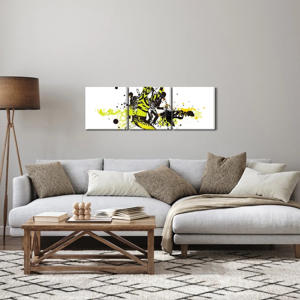 Obraz - Street dance (z zegarem) (90x30 cm)