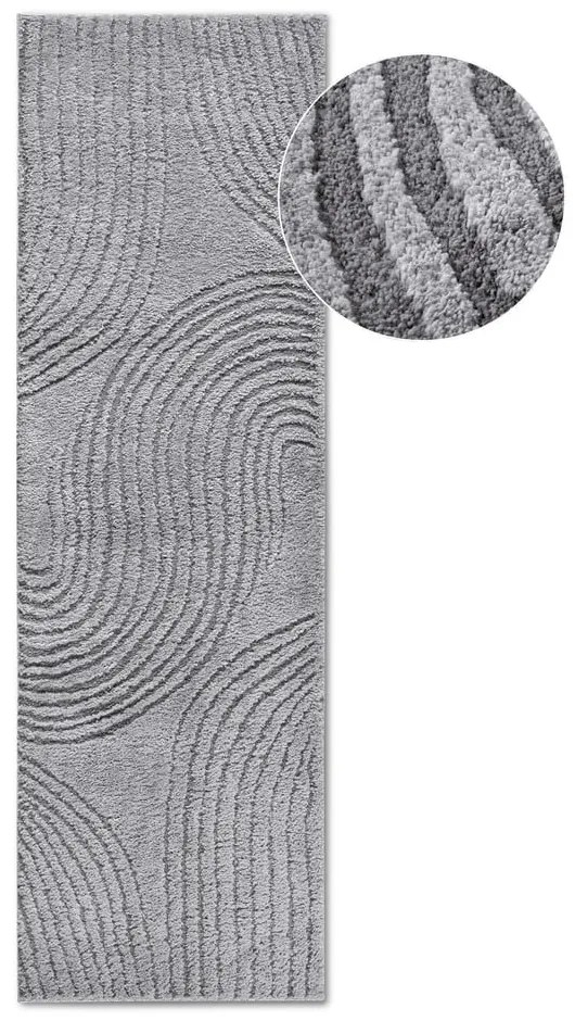 Szary chodnik 80x240 cm Pigment Light Grey – Elle Decoration