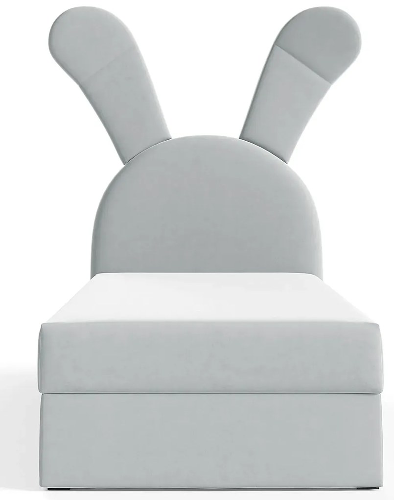 Szare dziecięce łóżko kontynentalne 100x200 cm R8-W11