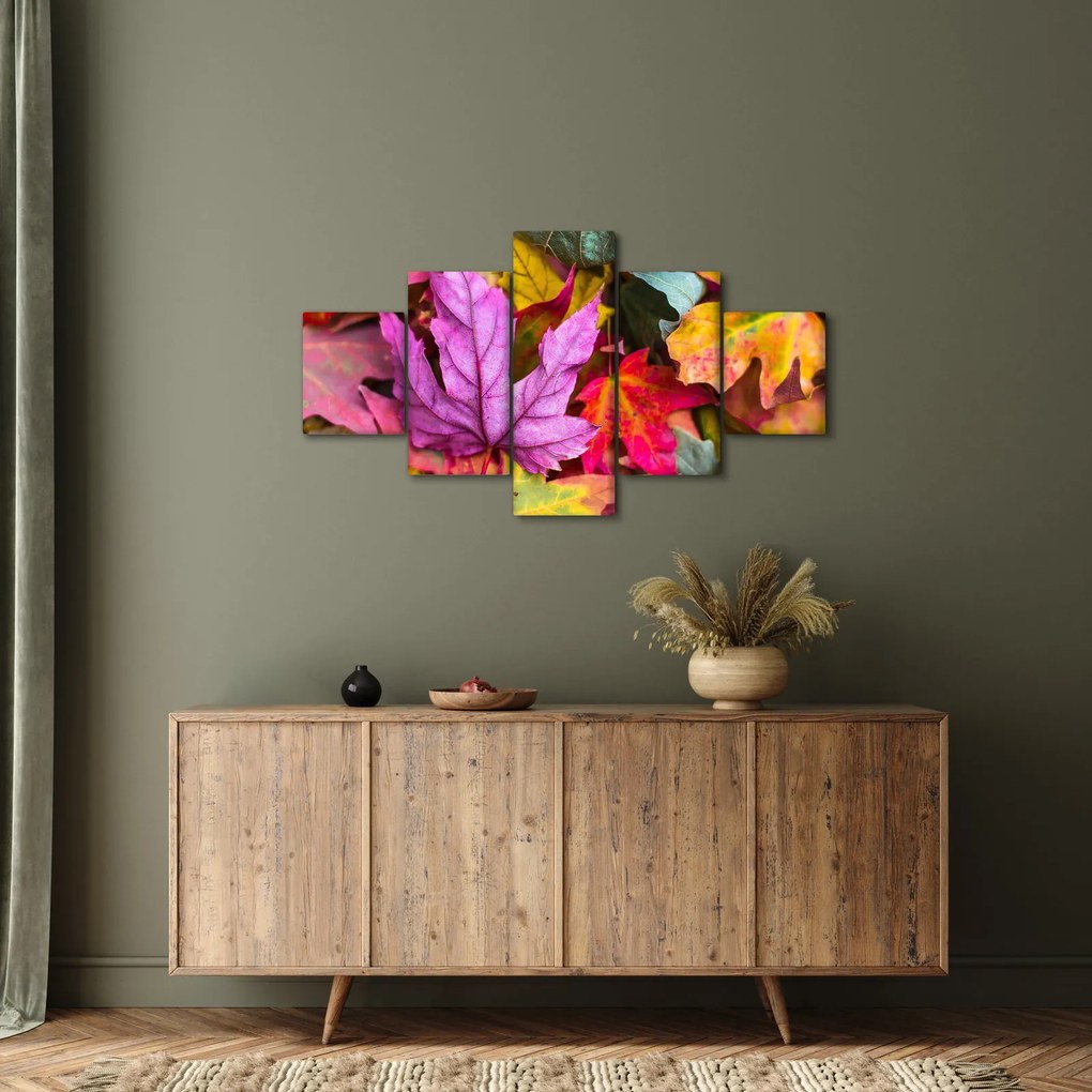 Obraz - jesienne liście (125x70 cm)