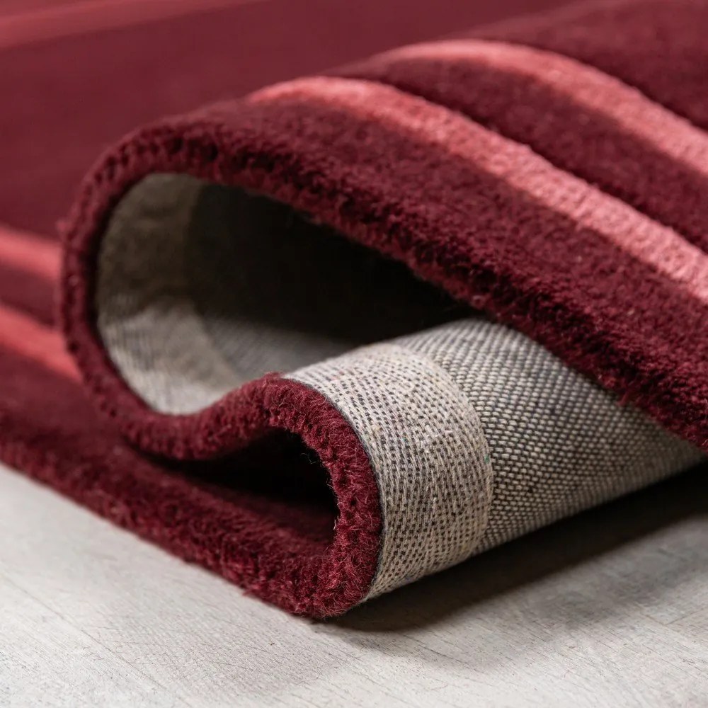 Bordowy wełniany dywan tkany ręcznie 200x290 cm Gatsby – Flair Rugs