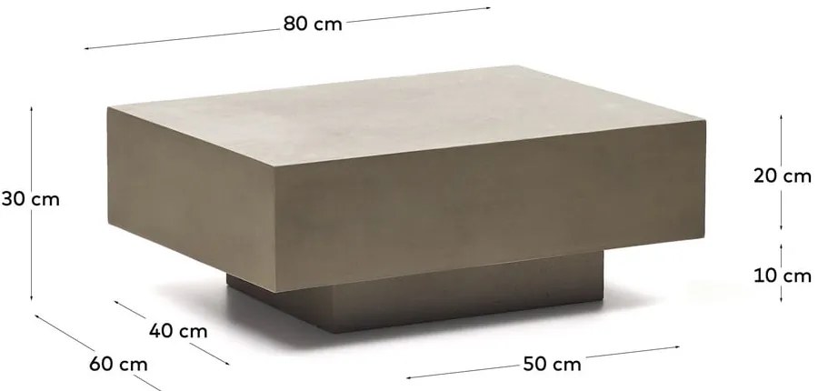 Stolik ogrodowy 80x60 cm Rustella – Kave Home