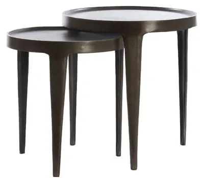 Metalowy okrągły stolik ø 43 cm Tobias – Light &amp; Living