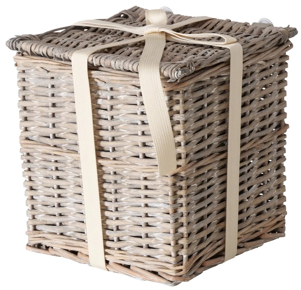 Kosze wiklinowe zamykane TANGO, 3 sztuki