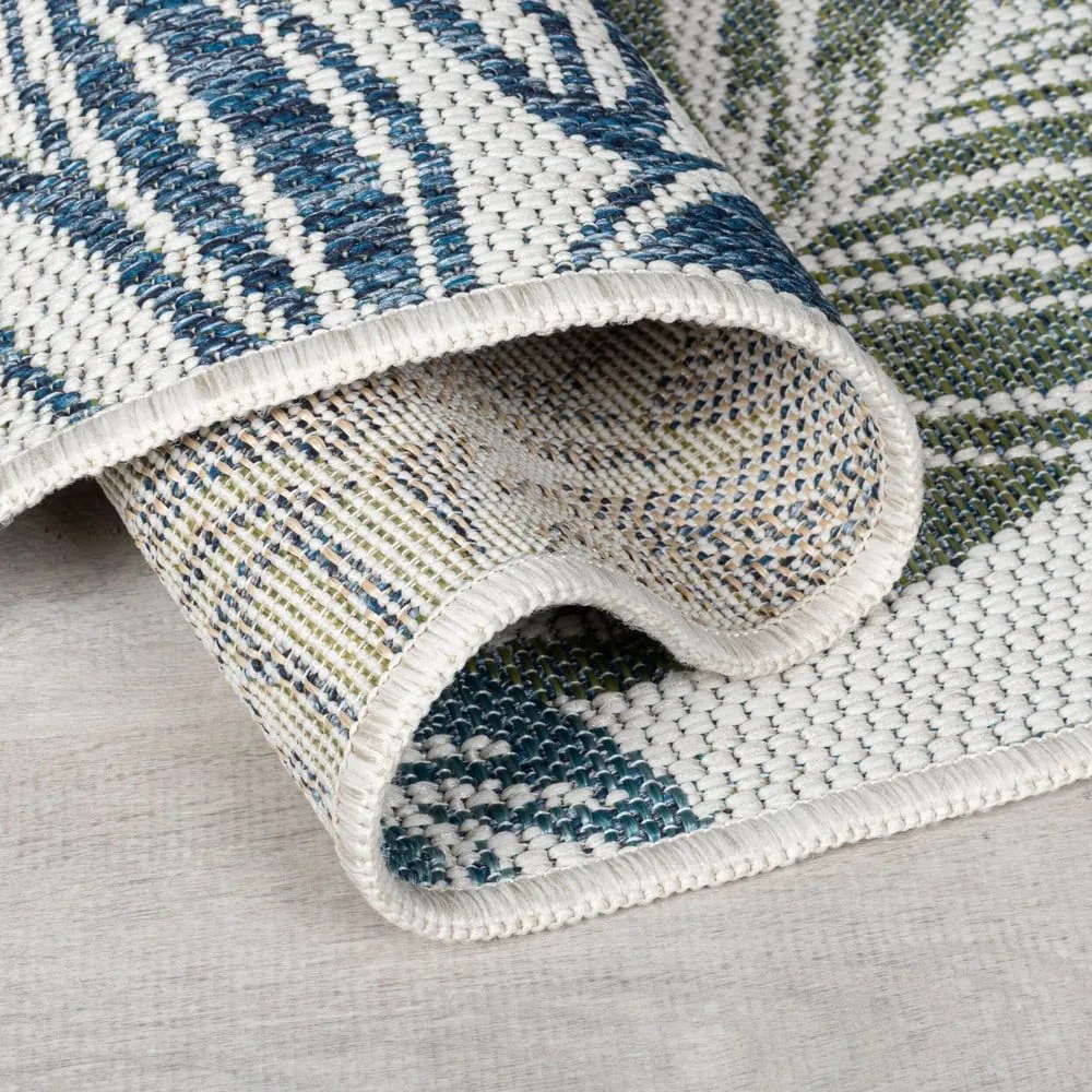 Zielono-niebieski dywan odpowiedni na zewnątrz 80x230 cm Bella Leaf – Flair Rugs