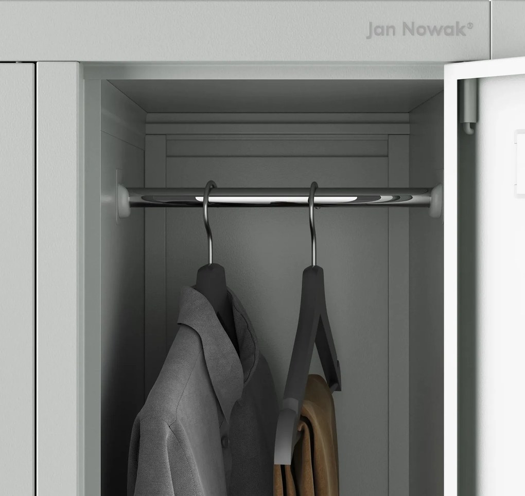Metalowa szatnia 10-skrytkowa Bartek 136x45x172 cm szara