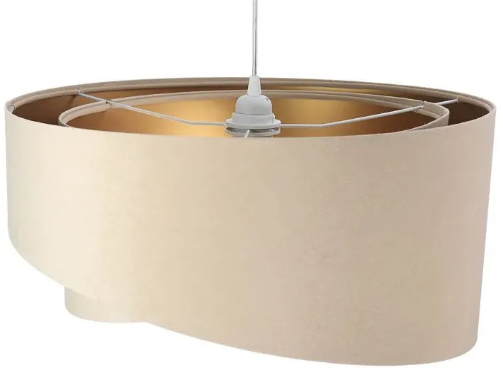 Beżowo-złota lampa wisząca glamour - 6X EX982 S1-Z24