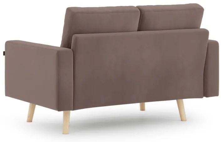 Ciemnobrązowa 2-osobowa sofa MANDI