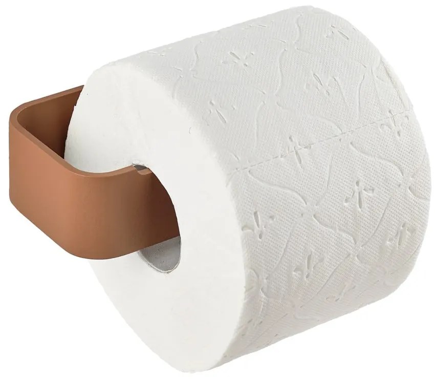 Ścienny metalowy uchwyt na papier toaletowy w kolorze terakoty Ume – Zone