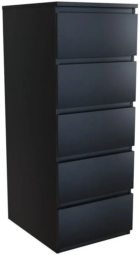 Czarna wysoka komoda T3-M22