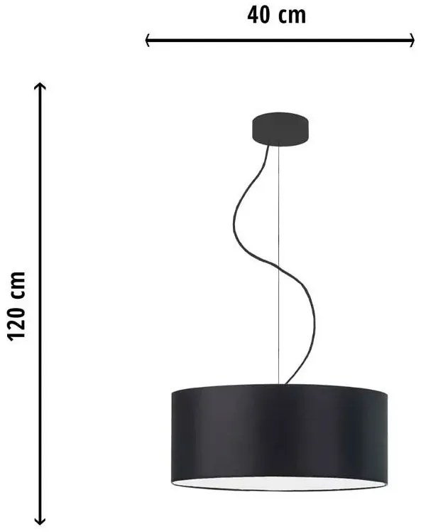 Okrągły żyrandol z abażurem 40 cm - T5-K46