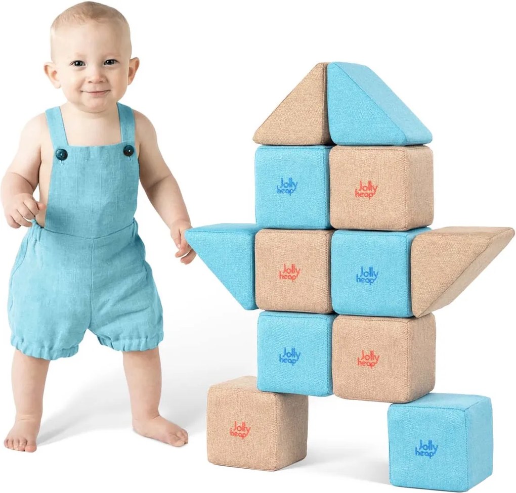 Zestaw klocków magnetycznych do żłobka JollyHeap Pixi - 12 elementów