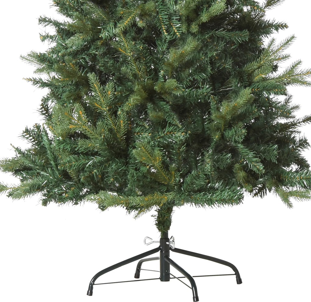 Choinka HOMCOM 1,5m, Sztuczna Tanne z 946 Gałęziami i Metalowym Stojakiem, PVC, Zielona Ø95 x 150H cm