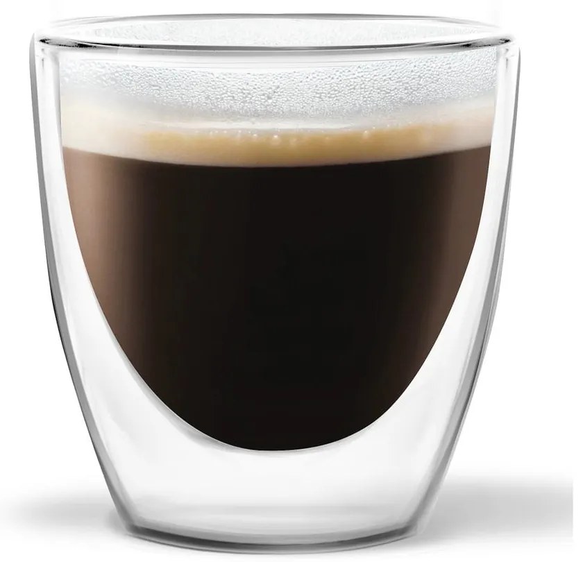 Zestaw 2 szklanek z podwójną ścianką Vialli Design Ronny Espresso, 80 ml