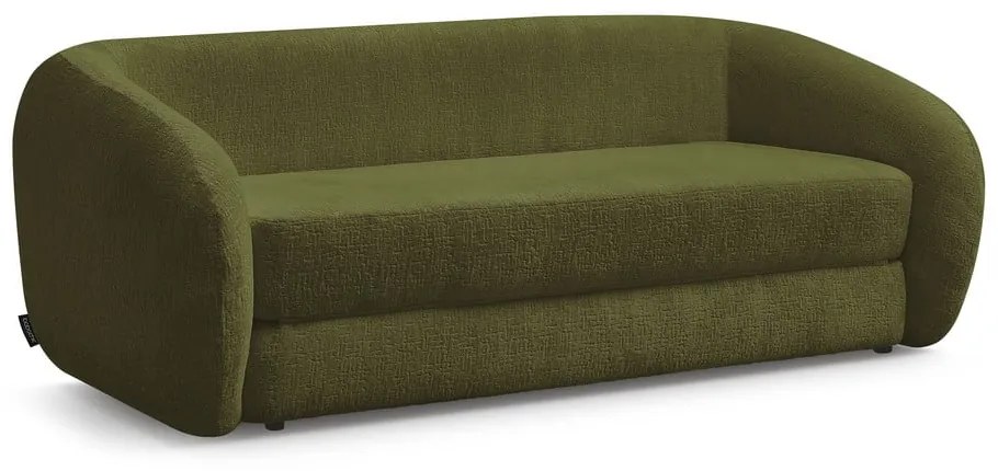 Zielona rozkładana sofa z tkaniny szenilowej 228 cm Neyo – Bobochic Paris