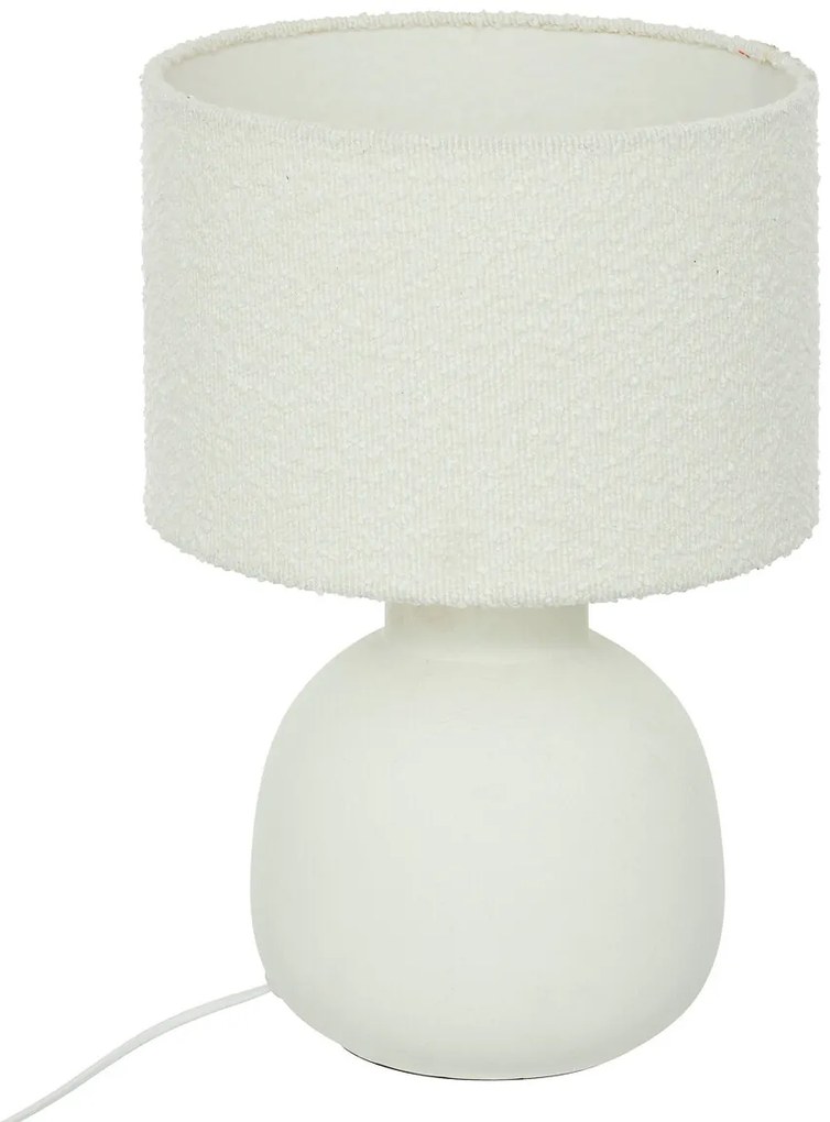 Ceramiczna lampa stołowa LAIL z kloszem boucle, 43 cm