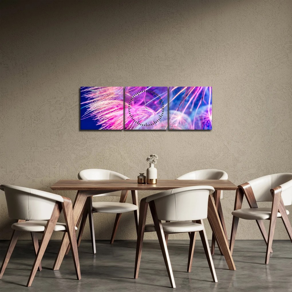 Obraz - Makro (z zegarem) (90x30 cm)
