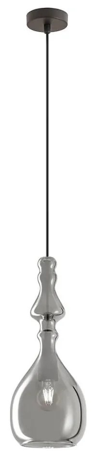 Redo 01-2938 - Lampa wisząca na lince AMBIX 1xE27/42W/230V śr. 18 cm szara