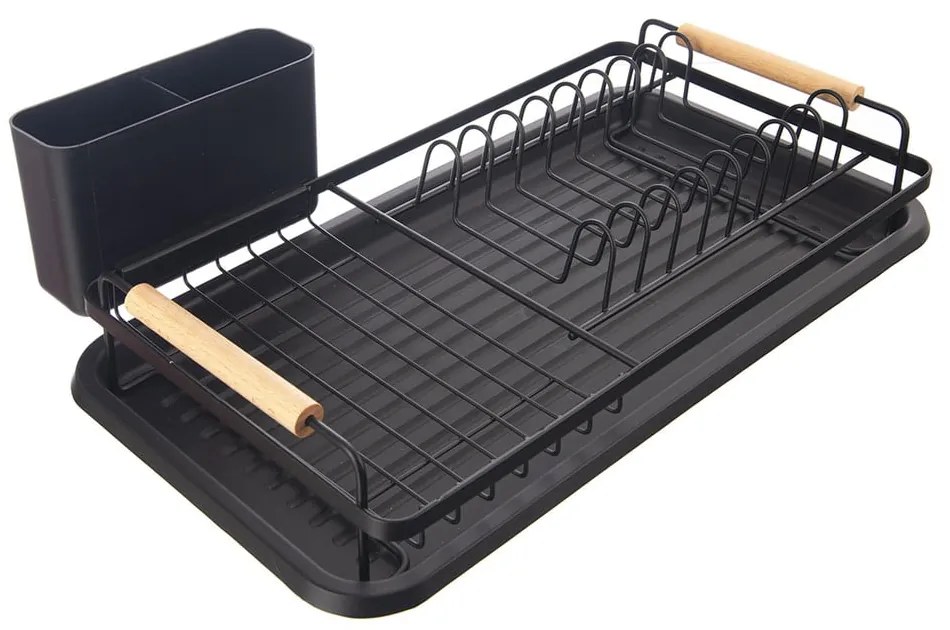 Czarny metalowy ociekacz 43x28,5 cm Radka – Orion
