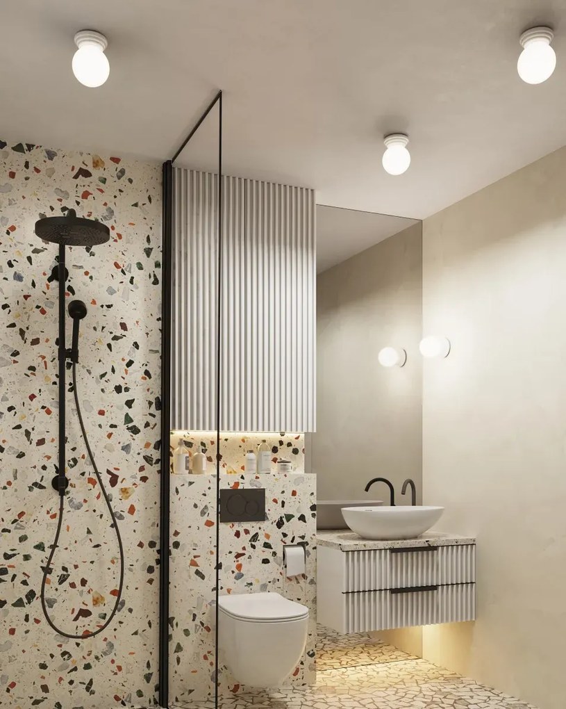 Biały minimalistyczny kinkiet szkalny - M164-Weskom R8-N35