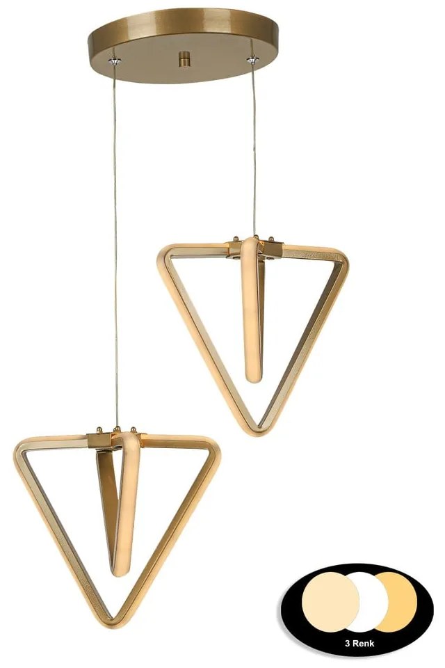 Metalowa lampa wisząca LED w kolorze brązu ø 20 cm Baris – Squid Lighting