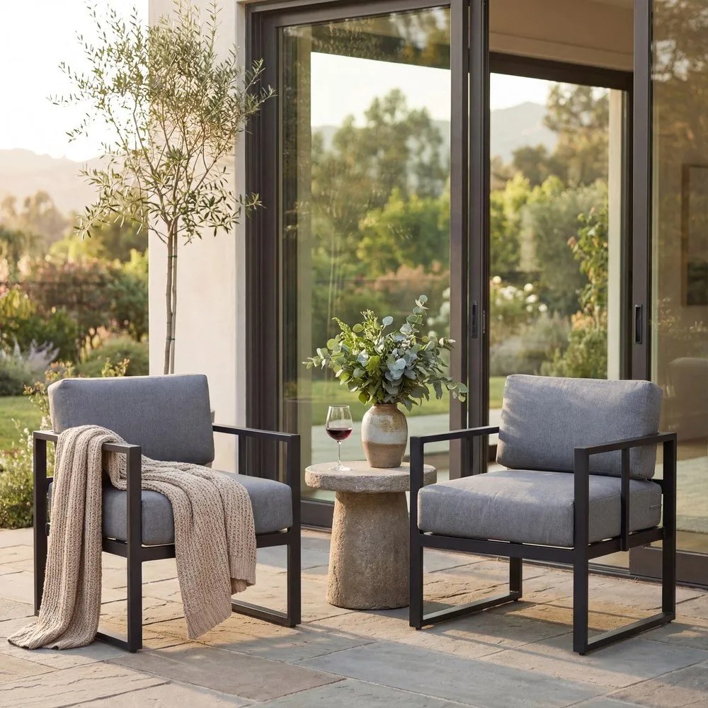 Szary fotel ogrodowy Bonami Selection Bellisima