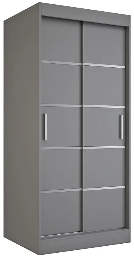 Antracytowa szafa przesuwna G5-K69
