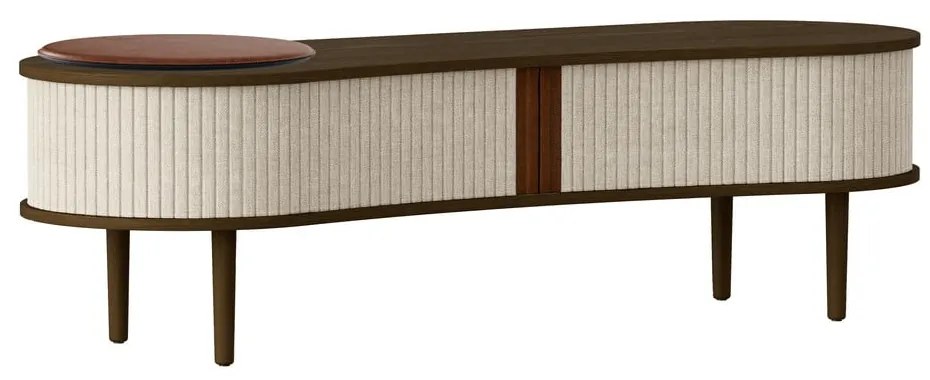 Brązowa szafka pod TV w dekorze dębu 140x40 cm Audacious – UMAGE