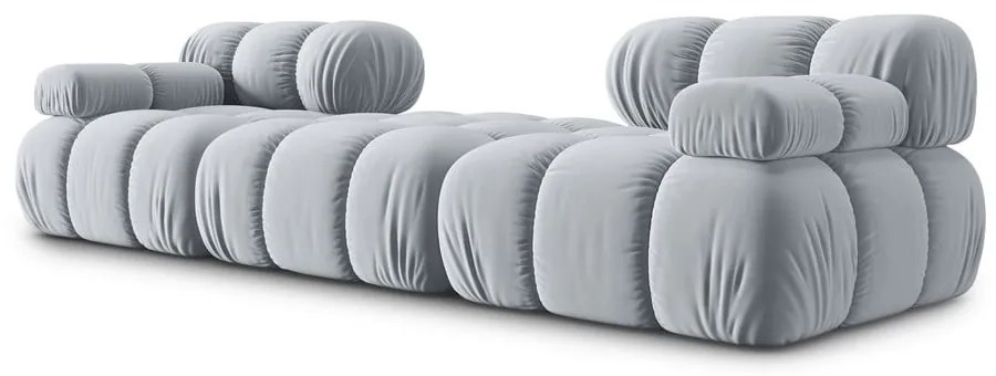 Jasnoniebieski aksamitny narożnik Bellis – Micadoni Home