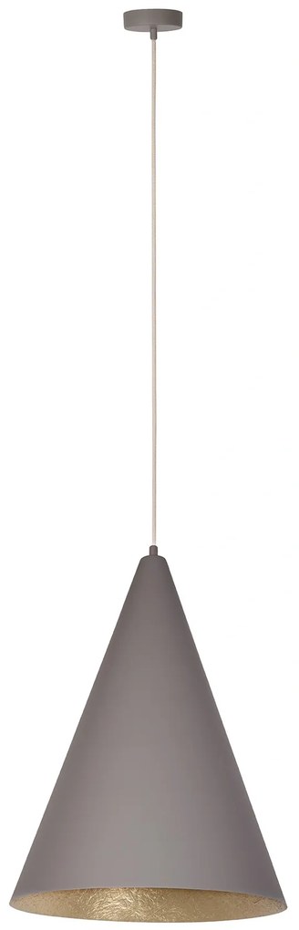 Vesuvio 35 taupe złoty lampa wiszaca stożek średnica 35cm