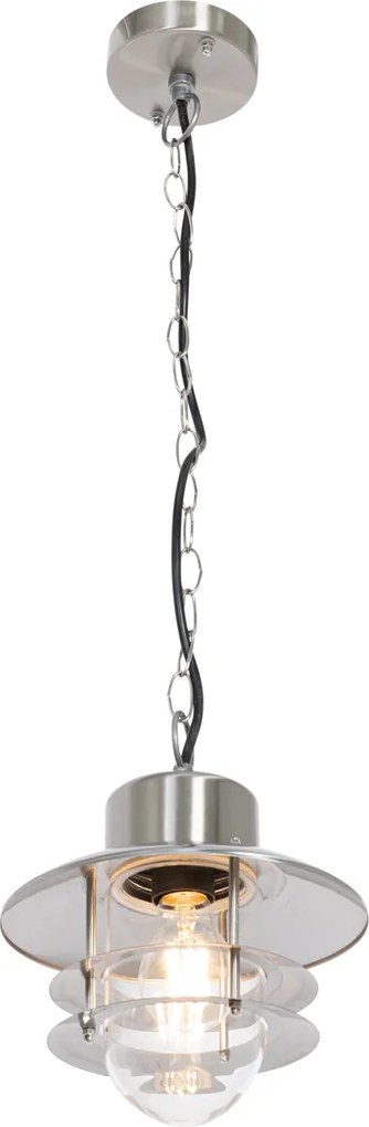Industrialna lampa wisząca stal IP44 - Shell