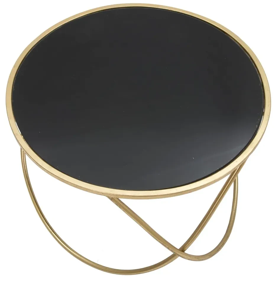 Okrągły stolik ze szklanym blatem ø 60 cm Ring – Mauro Ferretti