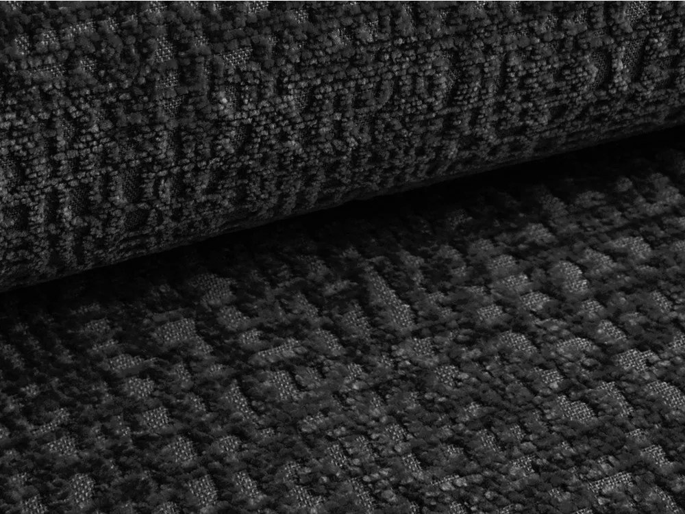 Czarna rozkładana/ze schowkiem sofa 238 cm Kalena – Makamii