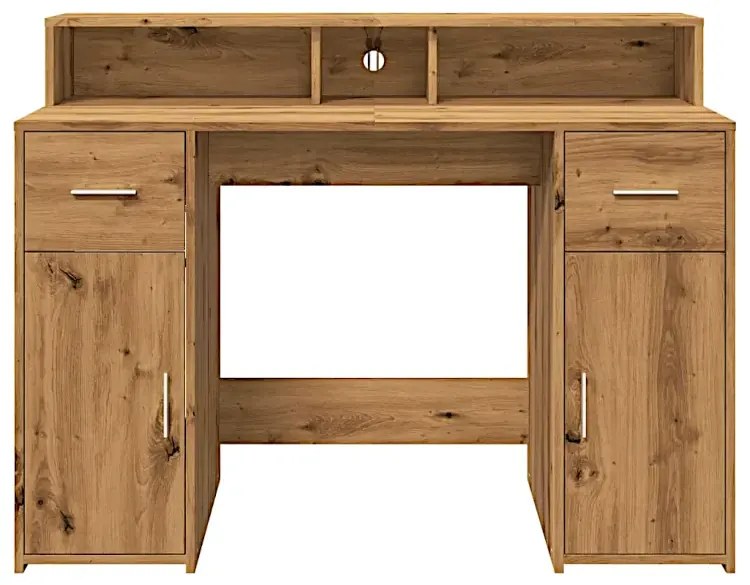 Biurko podświetlane 120 cm dąb artisan E7-A01