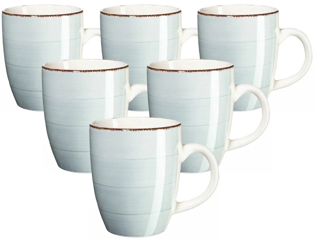 Mäser Komplet kubków ceramicznych Bel Tempo 380 ml, 6 szt., jasnoniebieski